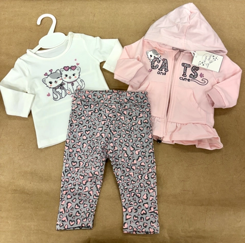 Conjunto 3 piezas tipo leggin cats