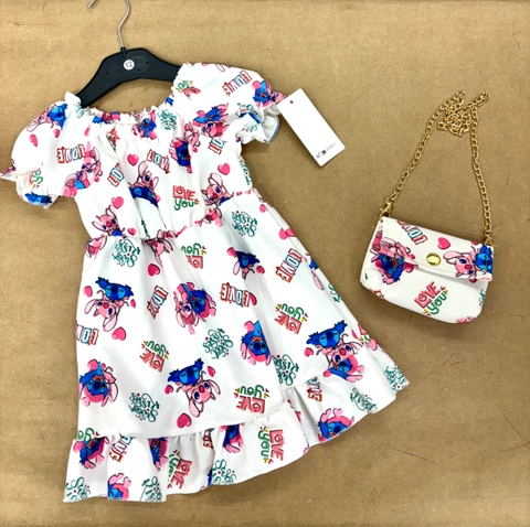 Vestido lilo&stitch con bolso corazones love you