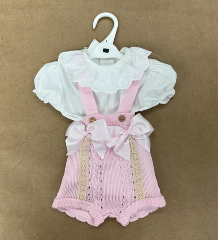Conjunto TU peto rana hilo encajes con camisa cuello volante