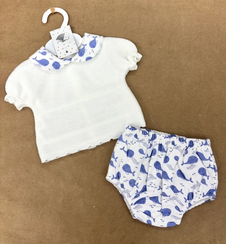 Conjunto hilo ballenas