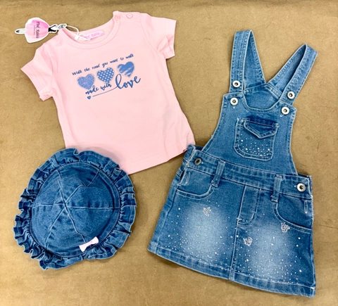Conjunto pichi 3 piezas brilli corazones