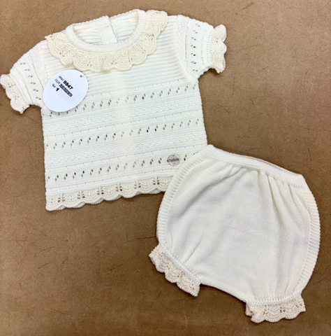 Conjunto en 2 colores ambos unisex caladito