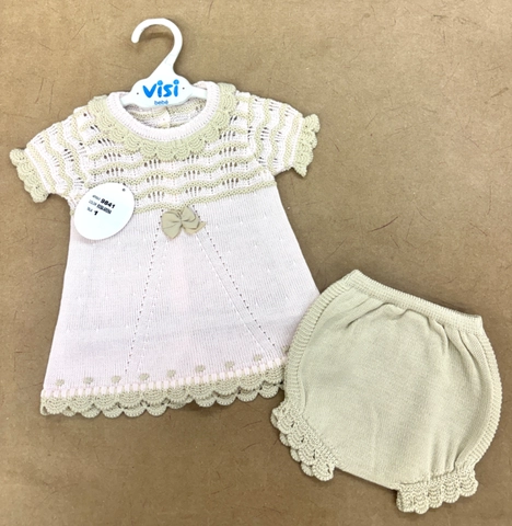 Conjunto hilo detalle arriba pechito lazo