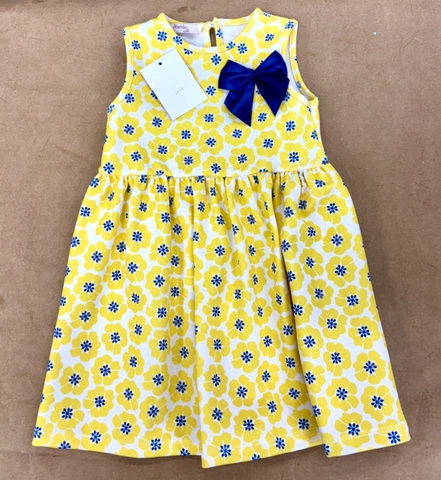 Vestido alma amarillo y marino corazon espalda
