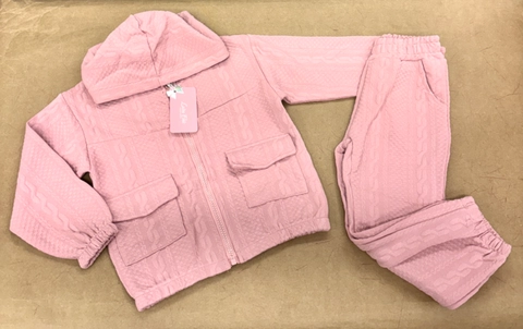 Conjunto sport 2 piezas moderno textura bolsillos