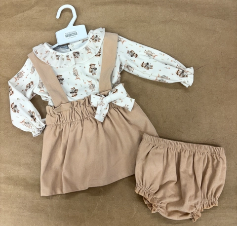 Conjunto 3 piezas tipo panita  camisa ositos