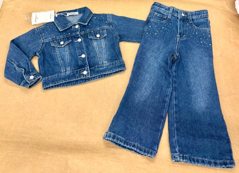 Conjunto vaquero elastico brillo shine