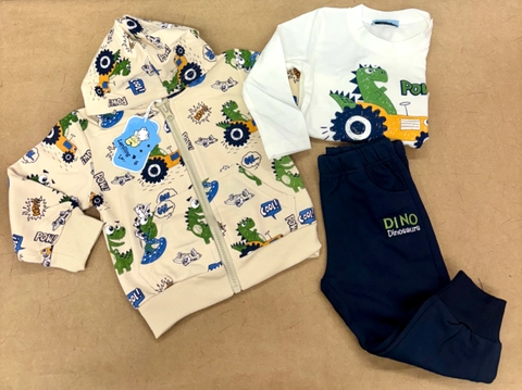 Chandal 3 piezas dinos en tractor