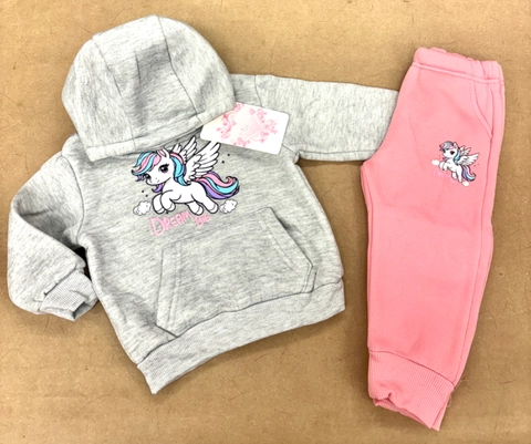 Conjunto sport unicornio sudadera bolsillos